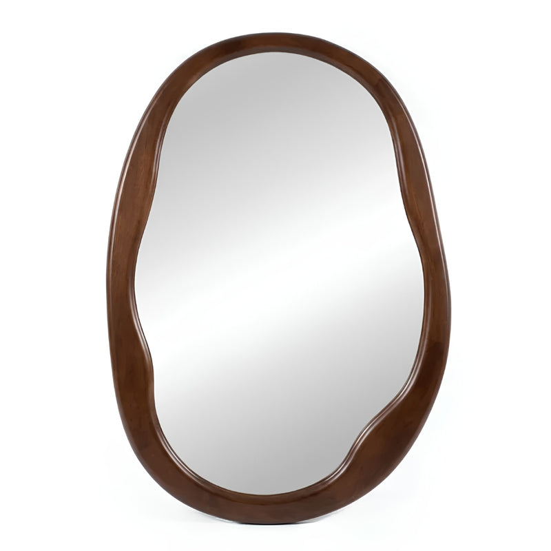 Agatha Irregular Oval Wood Mirror