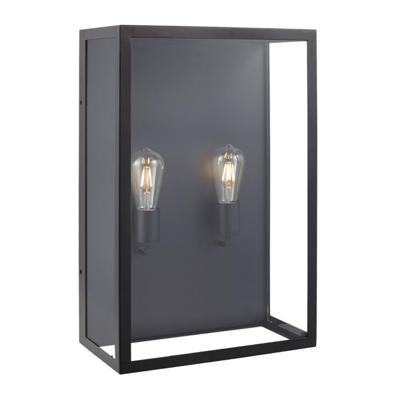 Capture Extra Large Black Outdoor Lantern Wall Light - Lighting.co.za