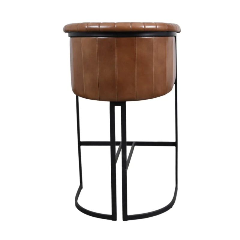 Hayes Leather Bar Stool - Lighting.co.za