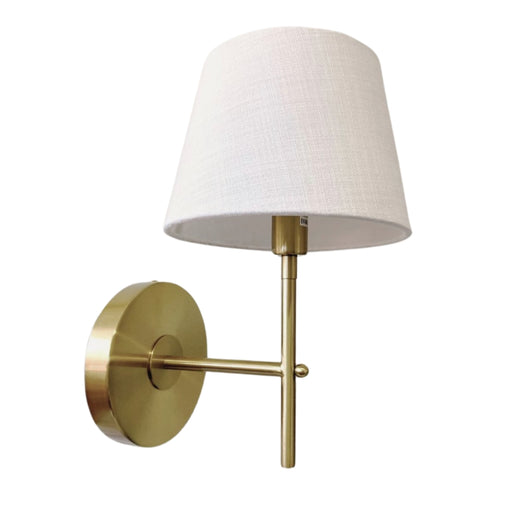 Maderia Gold and White Shade Wall Light - Lighting.co.za