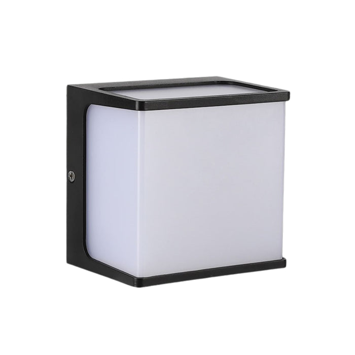 Brisk Black Cube LED Outdoor Wall Light