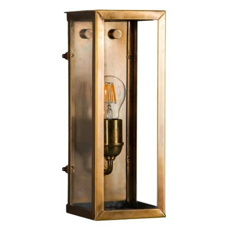 Belfort Antique Brass Lantern Wall Light - Lighting.co.za