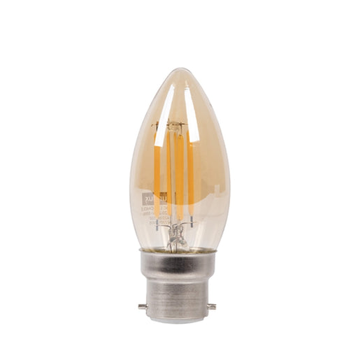 B22 4W Amber Filament Candle LED Bulb E - Lighting.co.za