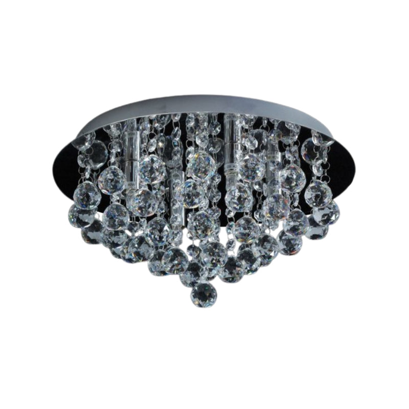 Reina Chrome and K9 Crystal G9 LED Large Round Ceiling Light