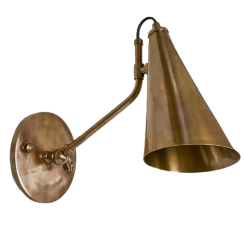 Bay Antique Brass Shade Wall Light - Lighting.co.za