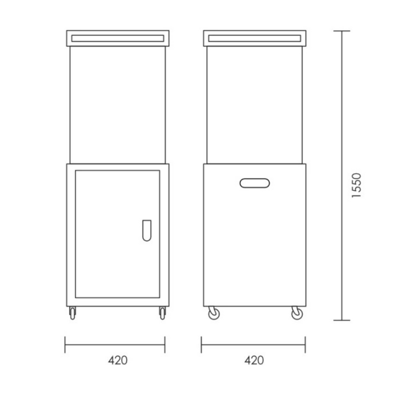 FireCube Shortstand Outdoor Gas Heater - Lighting.co.za