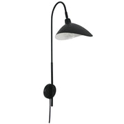 Chedi Black Arm Wall Light with Cord and Plug - Lighting.co.za