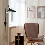 Chedi Black Arm Wall Light with Cord and Plug - Lighting.co.za
