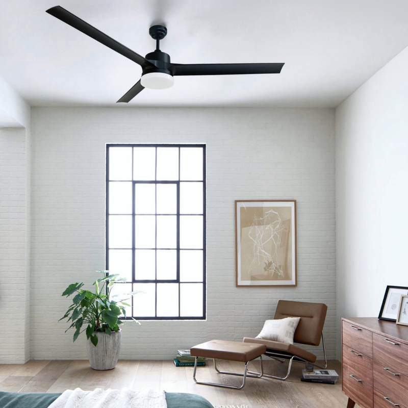 Aria 3 Blade Black or White LED Ceiling Fan - Lighting.co.za