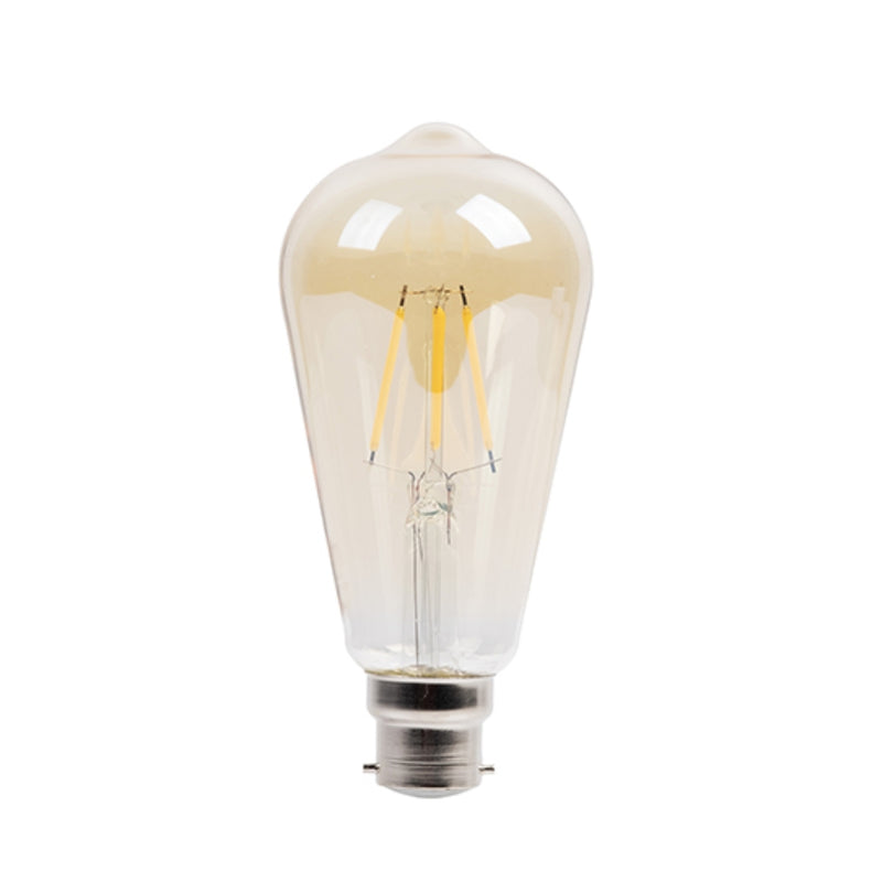 B22 ST64 Amber Birdcage LED FIL 4W 2700K Bulb Non Dim E - Lighting.co.za