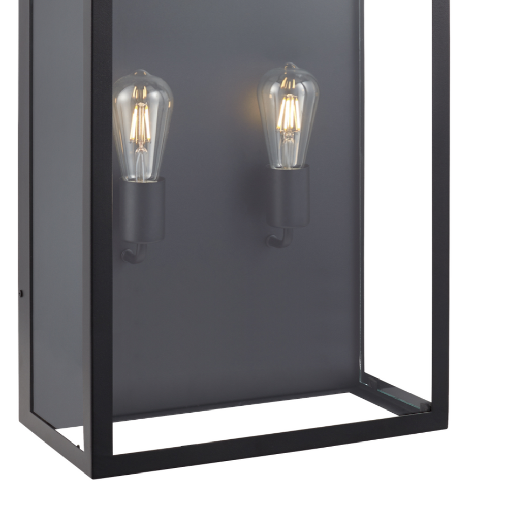 Capture Extra Large Black Outdoor Lantern Wall Light — Lighting.co.za