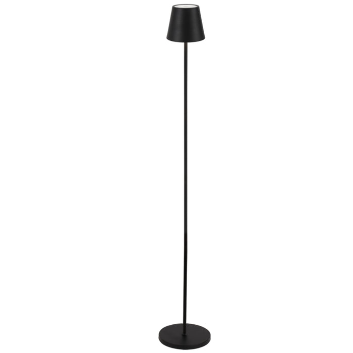 Isla Smooth Shade Black | White Rechargeable Floor Lamp