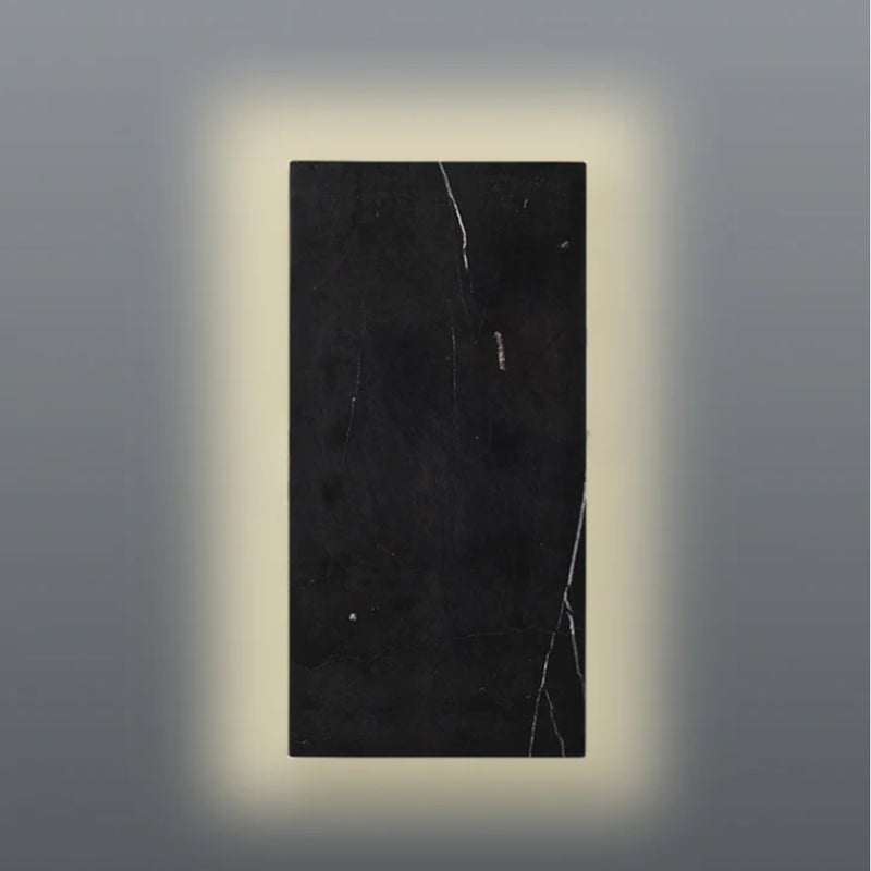 Pandora Black | White | Travertino Marble Wall Light - Lighting.co.za