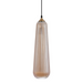 Luna Fluted Amber Glass and Brass Look Pendant Light - Lighting.co.za