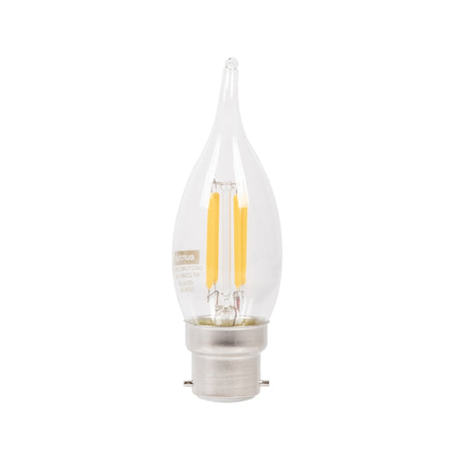 B22 Flame Candle LED Fil Clear 4W 2700K Bulb Non Dim E - Lighting.co.za