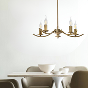 Hillary Plain Brass or Black 3 | 5 Light Chandelier - Lighting.co.za