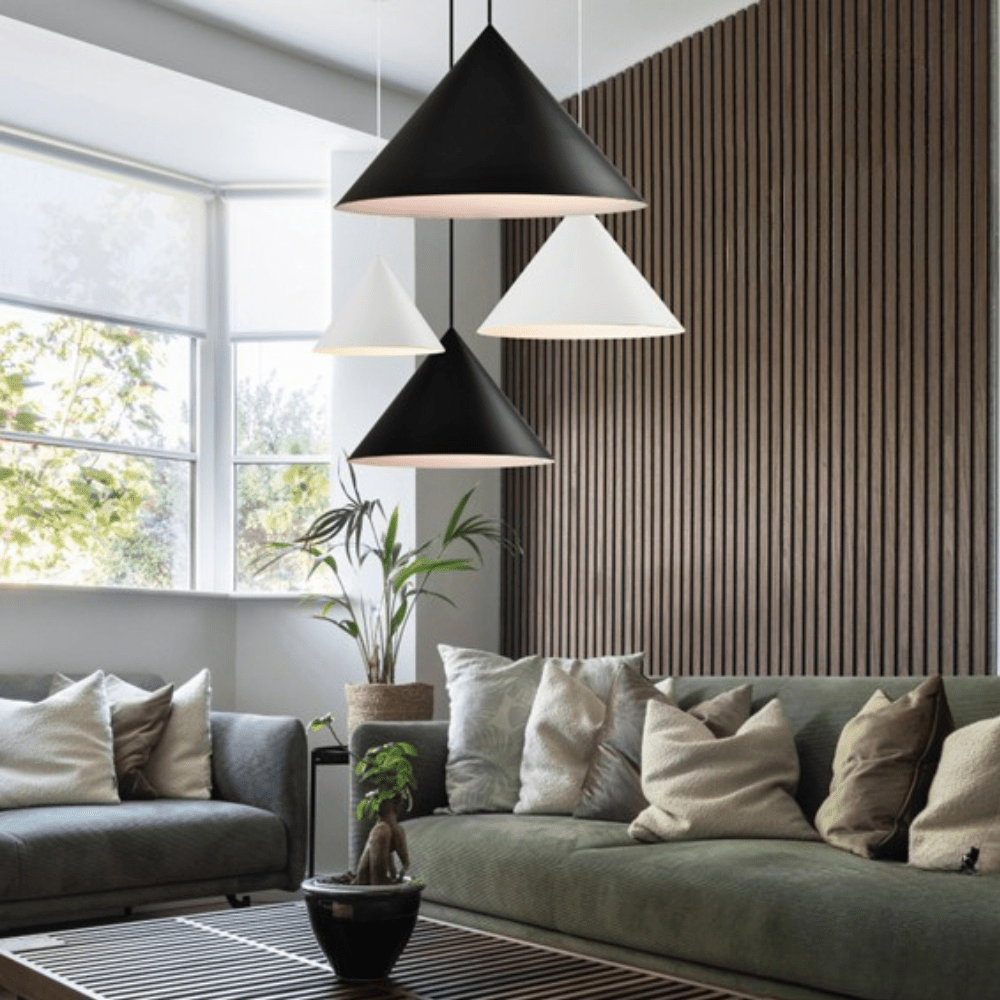 Pinnacle Black | White Pendant Light 3 Sizes — Lighting.co.za