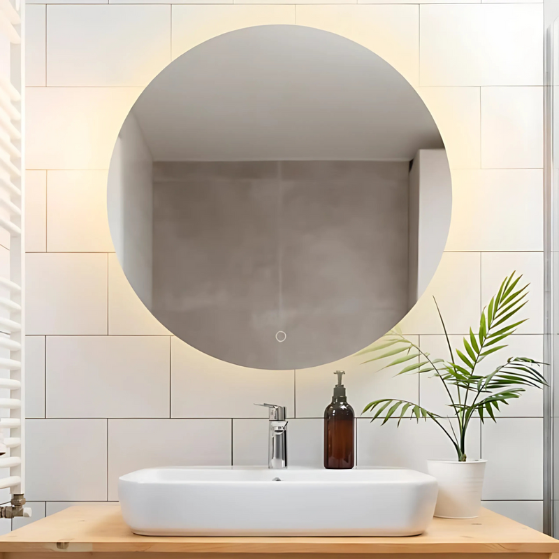 Como Round Frameless Backlit LED Bathroom Mirror 2 Sizes - Lighting.co.za