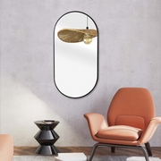 Pill Plain Gold or Black Wall Mirror 4 Sizes - Lighting.co.za