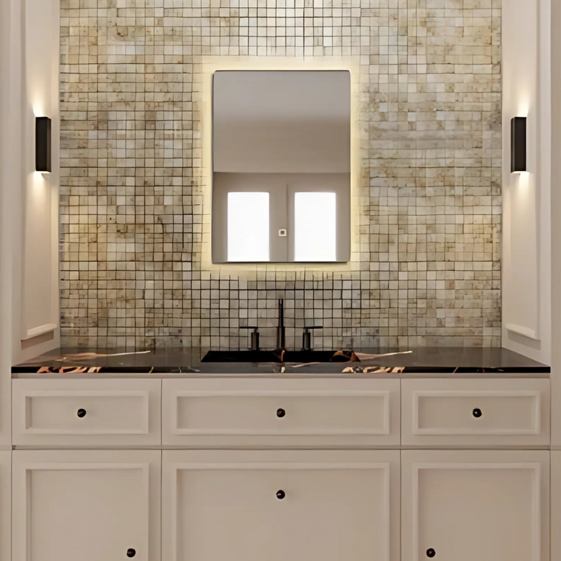 Iseo Rectangular Frameless Backlit LED Bathroom Mirror 2 Sizes - Lighting.co.za