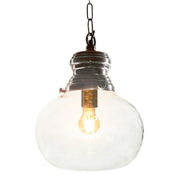 Helen Clear Glass and Brass or Silver Pendant Light - Lighting.co.za
