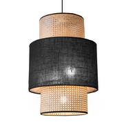 Cape Lux Maoai Long Natural Rattan Cane Shade Pendant Light - Lighting.co.za