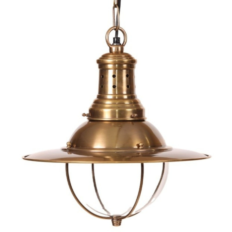 Wellington Black or Antique Brass Cage Pendant Light - Lighting.co.za
