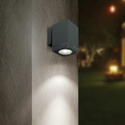 Phalt Once GU10 Down Facing Anthracite Black Outdoor Wall Light - Lighting.co.za
