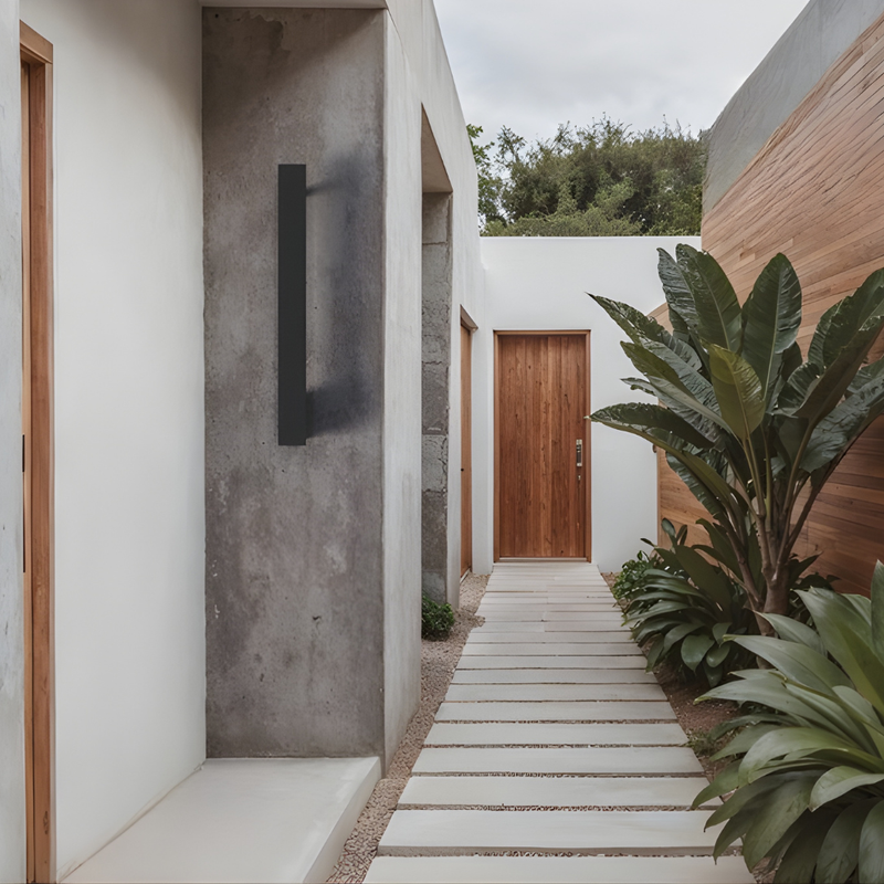 Josi LED Black Slim Outdoor Wall Light 3 Sizes