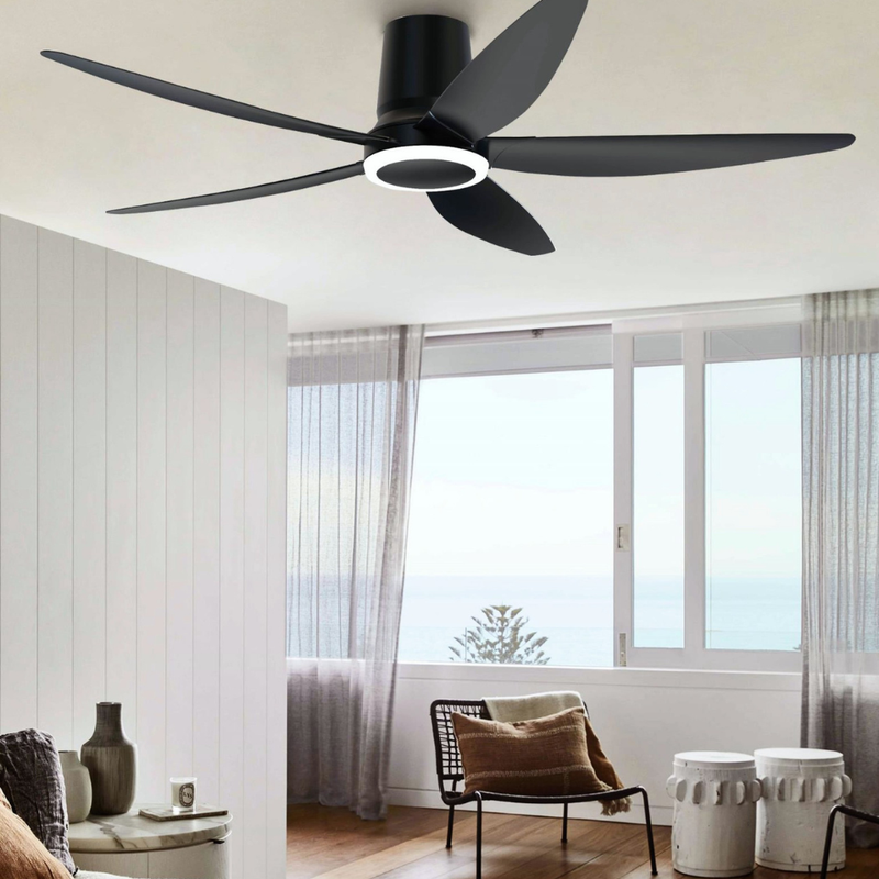 Zane 5 Blade White | Black CCT LED Ceiling Fan