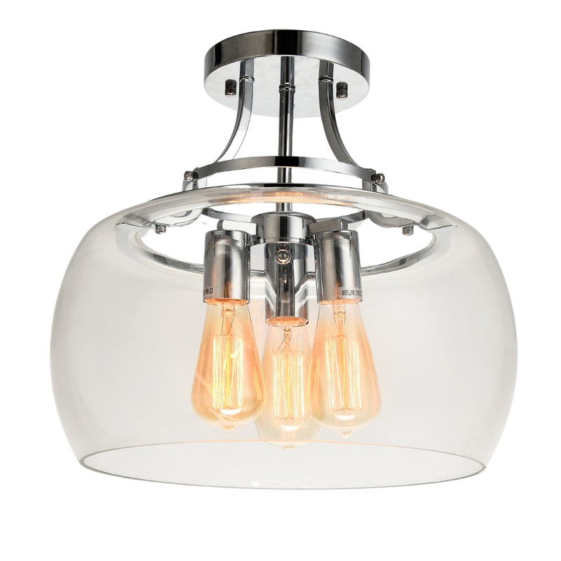 Oracle Chrome and Clear Glass Ceiling Light - Lighting.co.za