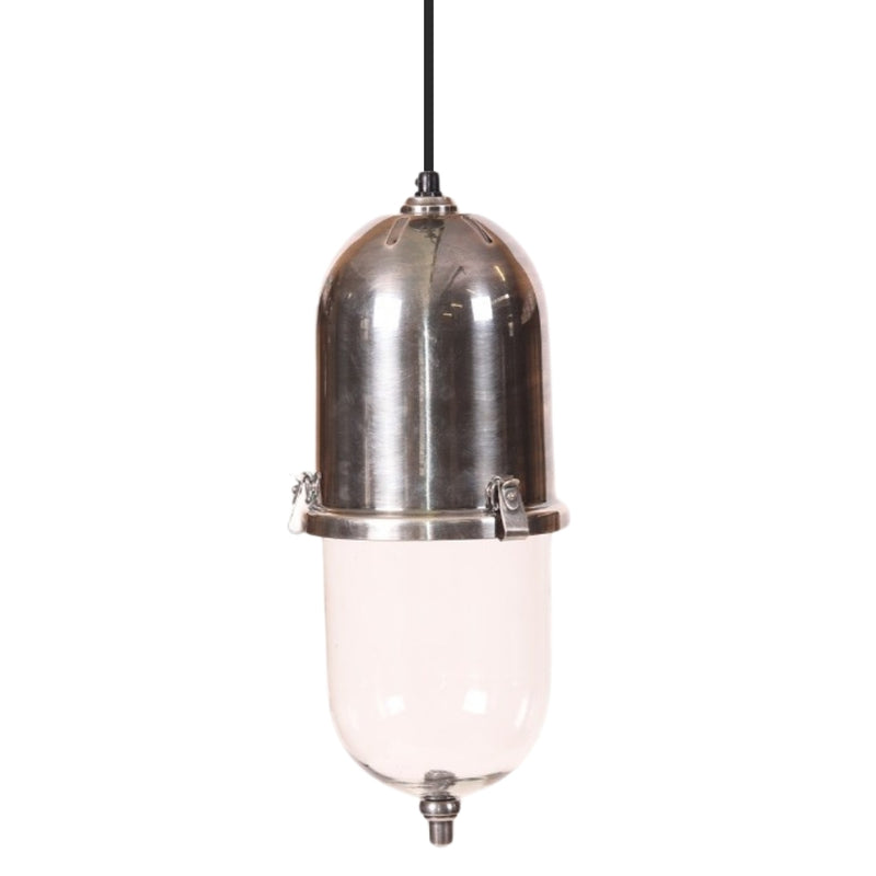 Skylar Pod Brass or Silver and Glass Pendant Light - Lighting.co.za