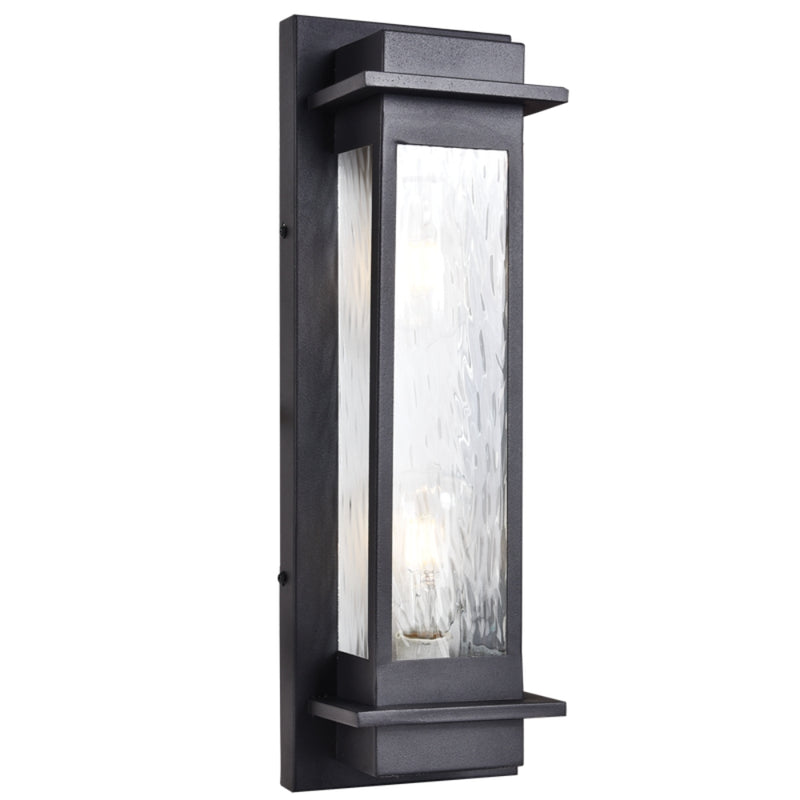 Summit Tall Black Outdoor Lantern Wall Light - Lighting.co.za