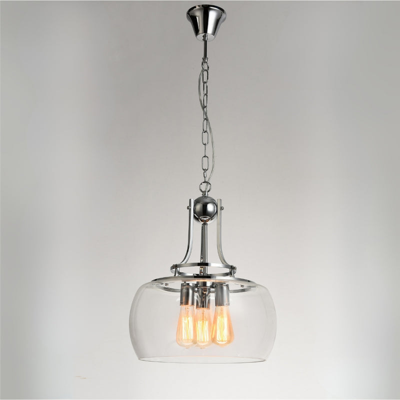 Oracle Chrome and Clear Glass Pendant Light - Lighting.co.za