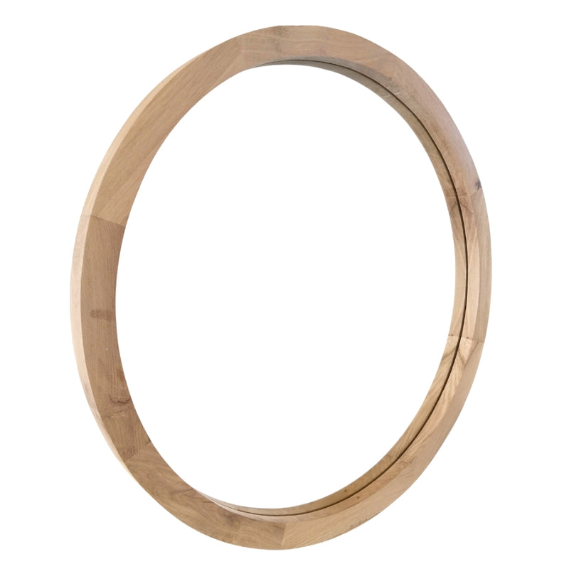 Adore Solid Oak Wood Round Mirror 3 Sizes - Lighting.co.za
