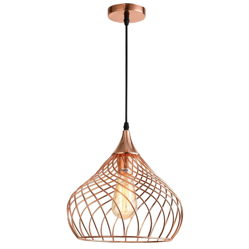 Vivian Shape 1 Rose Gold Pendant Light - Lighting.co.za