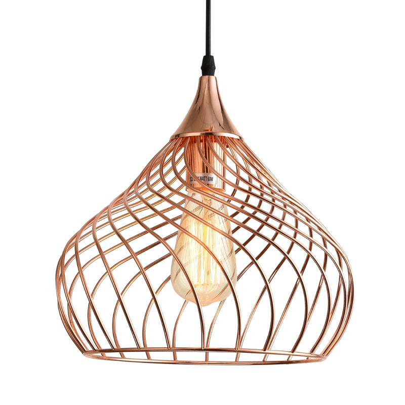 Vivian Shape 1 Rose Gold Pendant Light - Lighting.co.za