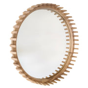 Cactus Solid Oak Wood Round Mirror 2 Sizes - Lighting.co.za