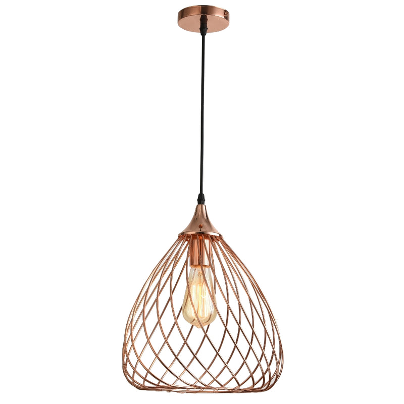 Vivian Shape 2 Rose Gold Pendant Light - Lighting.co.za