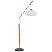 Cascade Wood Look And Woven Shade Floor Lamp - Lighting.co.za