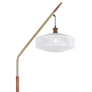 Cascade Wood Look And Woven Shade Floor Lamp - Lighting.co.za