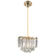 Caia Bolster Chrome or Gold and Clear Crystal Mini Chandelier - Lighting.co.za