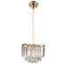 Caia Bolster Chrome or Gold and Clear Crystal Mini Chandelier - Lighting.co.za