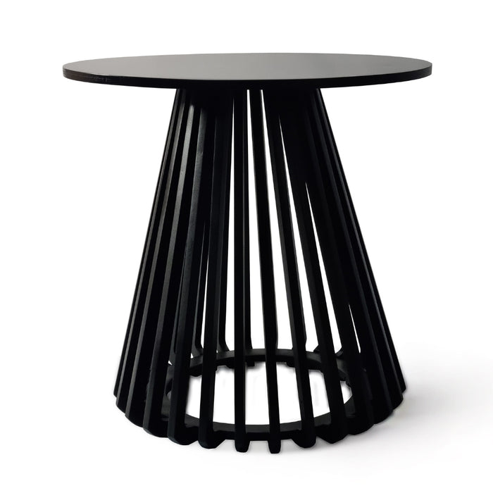 Birch Black Ribbed Side Table