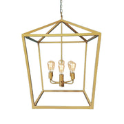 Trapezoid Gold or Black Frame Chandelier - Lighting.co.za