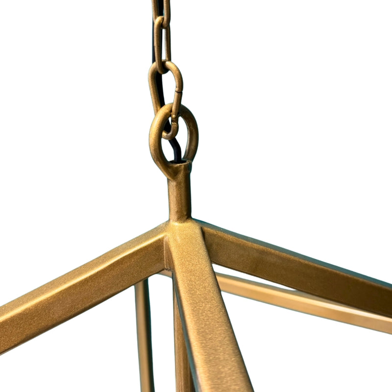 Trapezoid Gold or Black Frame Chandelier - Lighting.co.za