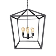 Trapezoid Gold or Black Frame Chandelier - Lighting.co.za