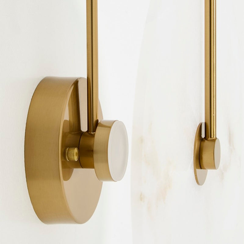 Teo Round LED Marble and Gold Wall Light - Lighting.co.za