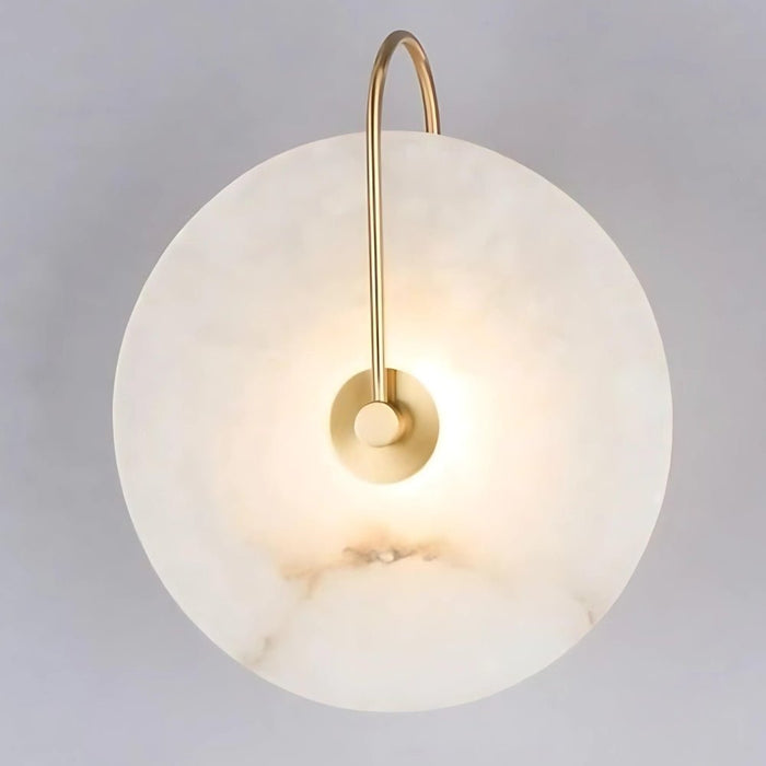 Led Marble Teo Round LED Marble and Gold Wall Light — Lighting.co.za