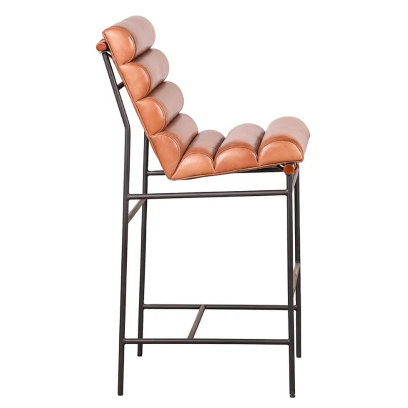 Buffalo Bliss Leather Bar Stool - Lighting.co.za